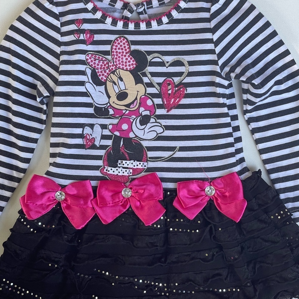 Disney girls long sleeve Minnie Mouse dress